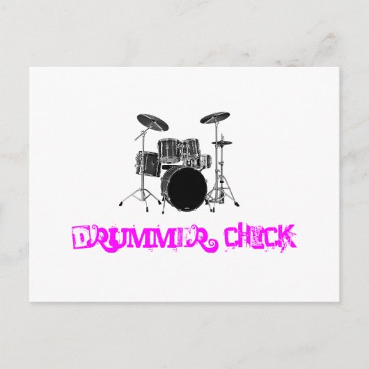 Carte Postale Chick batteur (Devant)