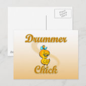 Carte Postale Chick batteur (Devant / Derrière)