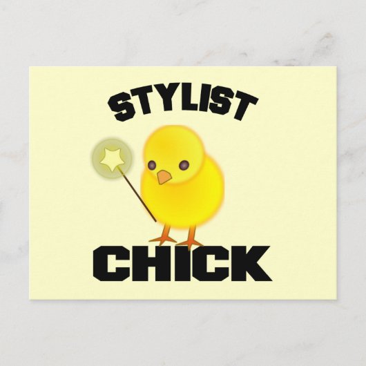 Carte Postale Chick coiffeur drôle (Devant)