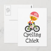 Carte postale Chick Cycling (Devant / Derrière)