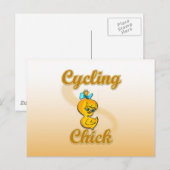 Carte Postale Chick cycliste (Devant / Derrière)