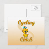 Carte Postale Chick cycliste (Devant / Derrière)