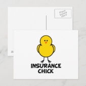 Carte Postale Chick d'assurance (Devant / Derrière)