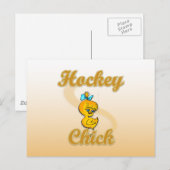 Carte Postale Chick de hockey (Devant / Derrière)
