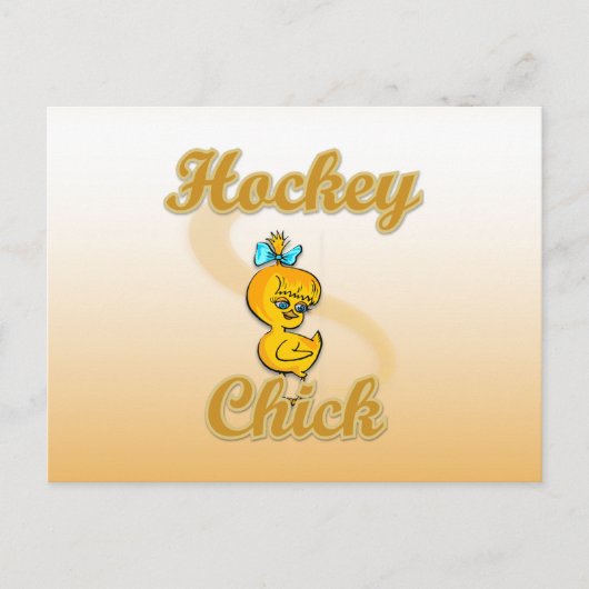 Carte Postale Chick de hockey (Devant)