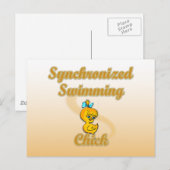 Carte Postale Chick de natation synchronisée (Devant / Derrière)