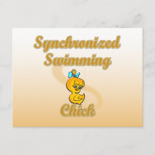 Carte Postale Chick de natation synchronisée (Devant)