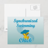 Carte Postale Chick de natation synchronisée #3 (Devant / Derrière)
