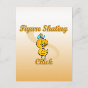 Carte Postale Chick de patinage artistique