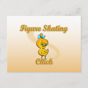 Carte Postale Chick de patinage artistique