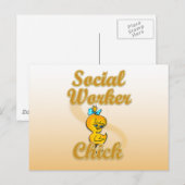 Carte Postale Chick de travailleur social (Devant / Derrière)