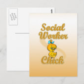 Carte Postale Chick de travailleur social (Devant / Derrière)