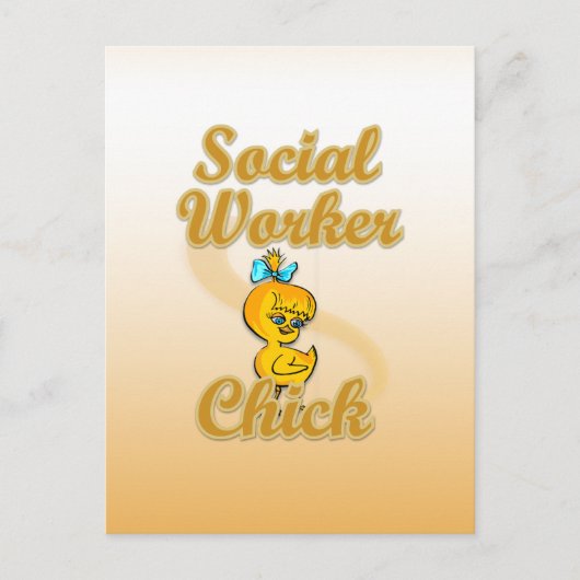 Carte Postale Chick de travailleur social (Devant)