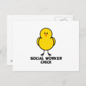 Carte Postale Chick de travailleur social (Devant / Derrière)