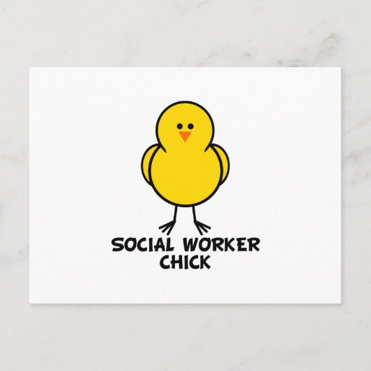 Carte Postale Chick de travailleur social (Devant)