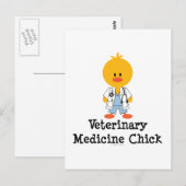 Carte postale Chick en médecine vétérinaire (Devant / Derrière)