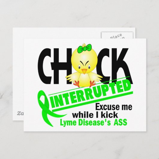 Carte Postale Chick Interrompu 2 Maladie de Lyme (Devant / Derrière)