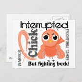 Carte Postale Chick Interrompu 3 Cancer De L'Endomètre (Devant / Derrière)