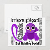 Carte Postale Chick Interrompu 3 Malformation de Chiari (Devant / Derrière)