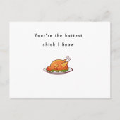 Carte Postale Chick le plus chaud que je connaisse, poulet drôle (Devant)