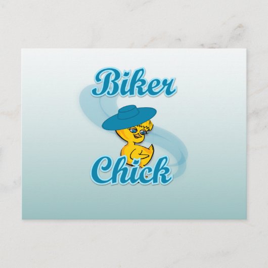Carte Postale Chick motocycliste #3 (Devant)