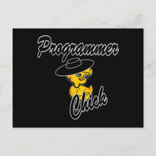 Carte Postale Chick programmeur #4