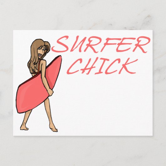 Carte Postale Chick surfer (Devant)