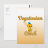 Carte Postale Chick végétarien (Devant / Derrière)