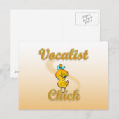 Carte Postale Chick vocaliste (Devant / Derrière)