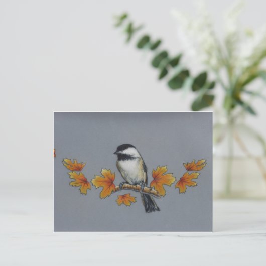 Carte Postale Chickadee d'automne (Debout devant)