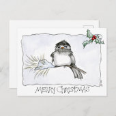 Carte Postale Chickadee de Noël (Devant / Derrière)