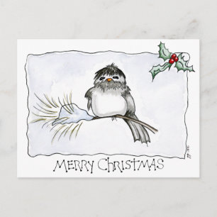 Carte Postale Chickadee de Noël