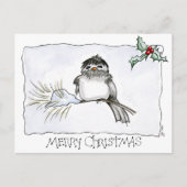 Carte Postale Chickadee de Noël (Devant)