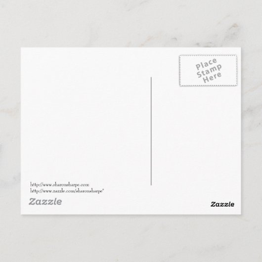 Carte Postale CHICKADEES & PINECONES par SHARON SHARPE (Dos)