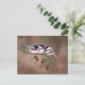 Carte Postale CHICKADEES & PINECONES par SHARON SHARPE (Debout devant)