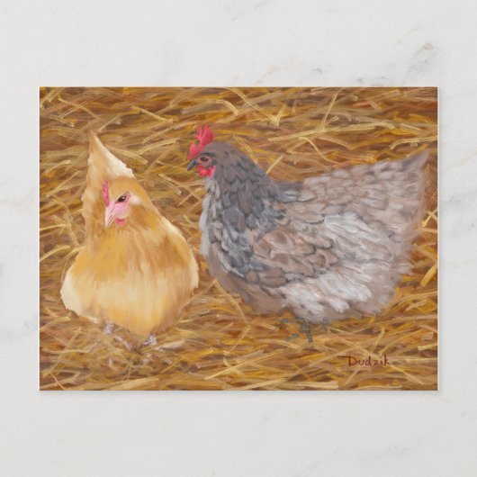 Carte Postale Chicken Friends JW (Devant)