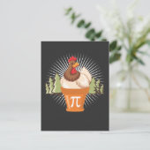 Carte Postale Chicken Pot Funny Pi Day Math amant 3.14 (Debout devant)