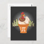 Carte Postale Chicken Pot Funny Pi Day Math amant 3.14 (Devant / Derrière)