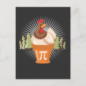 Carte Postale Chicken Pot Funny Pi Day Math amant 3.14 (Devant)
