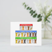 Carte Postale Chickenpox Récupération rapide Caricature Chats (Debout devant)