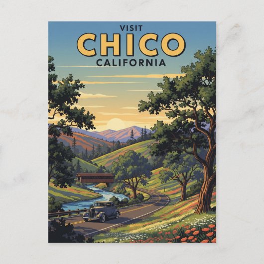 Carte Postale Chico California Travel (Devant)