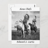 Carte Postale Chiefs sioux, 1905 (Devant / Derrière)