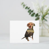 Carte Postale chien à double exposition (Debout devant)