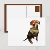 Carte Postale chien à double exposition (Devant / Derrière)