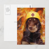 Carte Postale Chien à feu (Devant / Derrière)