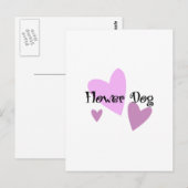 Carte Postale Chien à fleurs (Devant / Derrière)