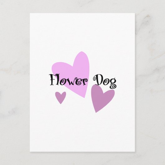 Carte Postale Chien à fleurs (Devant)