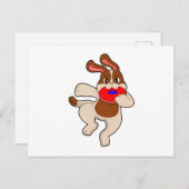 Carte Postale Chien à jouer (Devant / Derrière)