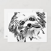 Carte Postale Chien à la broche (Devant / Derrière)