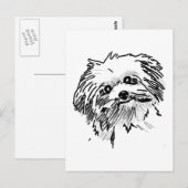 Carte Postale Chien à la broche (Devant / Derrière)